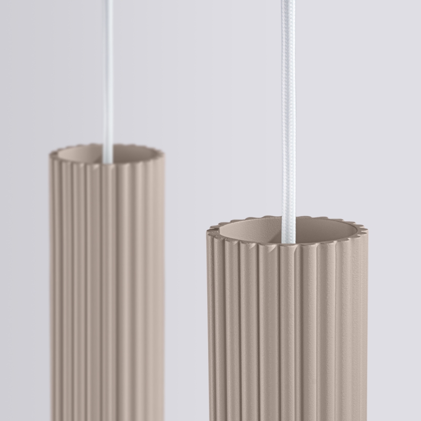 Brilagi - LED-Pendelleuchte mit Seilaufhängung CRESTO 2xGU10/10W/230V taupe