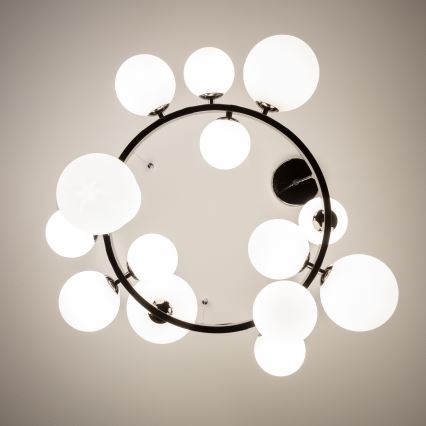 Brilagi - LED-Pendelleuchte mit Seilaufhängung MILLA 15xG9/3W/230V schwarz/chrom/weiß