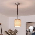 Brilagi - LED-Pendelleuchte mit Seilaufhängung NUBILA 1xE27/60W/230V Ø 14 cm schwarz/hellbraun