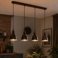 Brilagi - LED-Pendelleuchte mit Seilaufhängung RIDDY 4xE27/60W/230V Kupfer/Patina