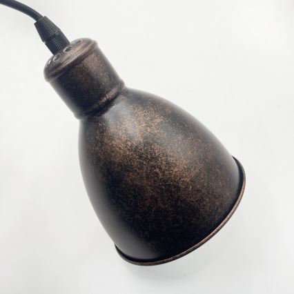 Brilagi - LED-Pendelleuchte mit Seilaufhängung RIDDY 4xE27/60W/230V Kupfer/Patina