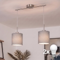Brilagi - LED-Pendelleuchte NUBILA an Kabel, 2xE27/60W/230V, hellgrau