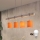 Brilagi - LED-Pendelleuchte NUBILA an Kabel 4xE27/60W/230V grau/orange