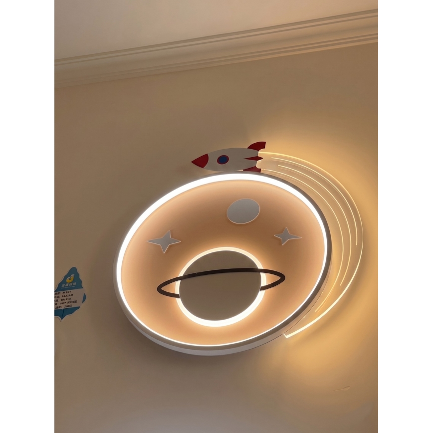 Brilagi -LED Plafoniera a LED per bambini STARSHIP LED/64W/230V 3000/4500K gialla