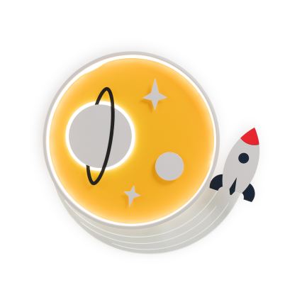Brilagi -LED Plafoniera a LED per bambini STARSHIP LED/64W/230V 3000/4500K gialla