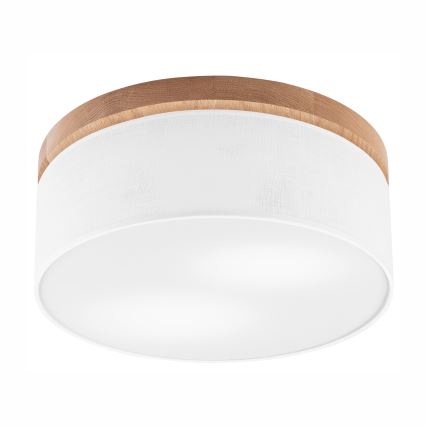 Brilagi - LED Plafoniera BELLADONNA 2xE27/15W/230V diametro 40 cm bianco/quercia