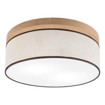 Brilagi - LED Plafoniera BELLADONNA 2xE27/15W/230V diametro 40 cm color crema/quercia