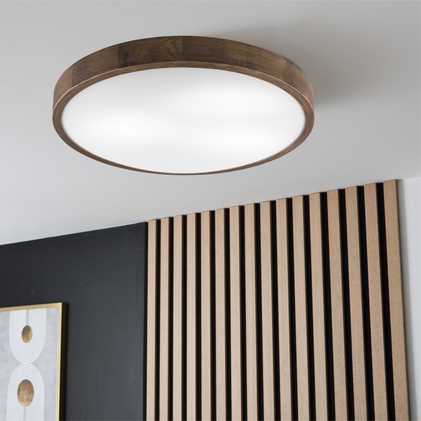 Brilagi - LED Plafoniera CARVALHO SLIM 3xE27/60W/230V quercia diametro 47 cm