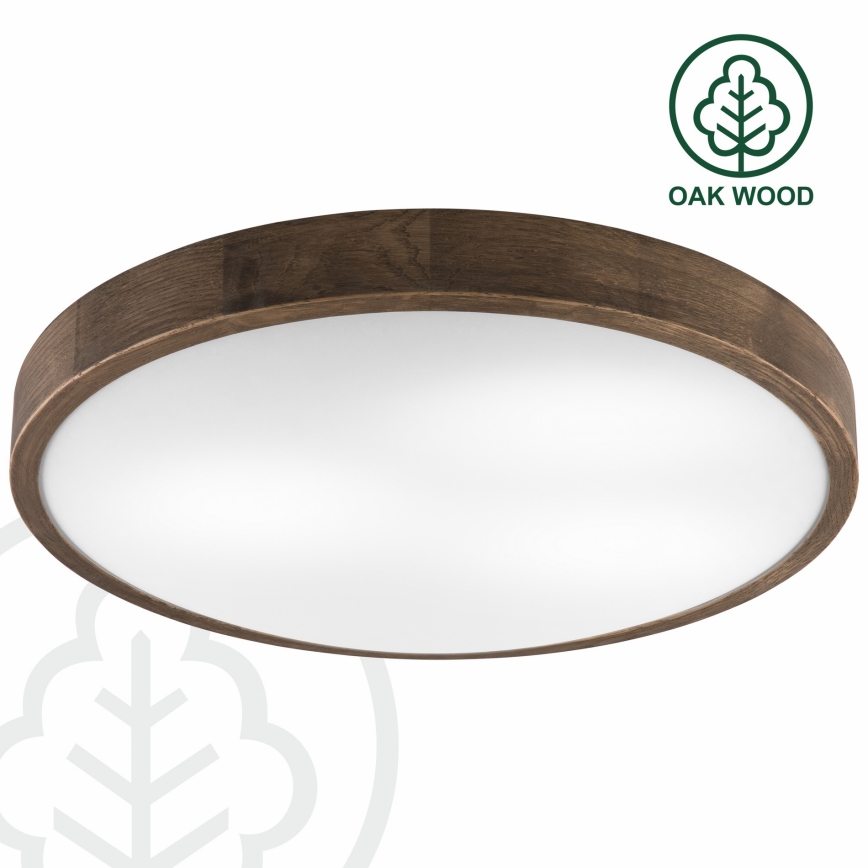 Brilagi - LED Plafoniera CARVALHO SLIM 3xE27/60W/230V quercia diametro 47 cm