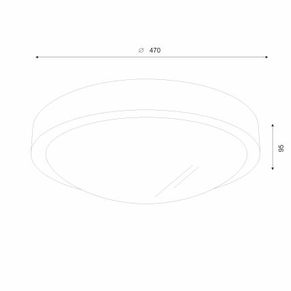 Brilagi - LED Plafoniera CARVALHO SLIM 3xE27/60W/230V quercia diametro 47 cm