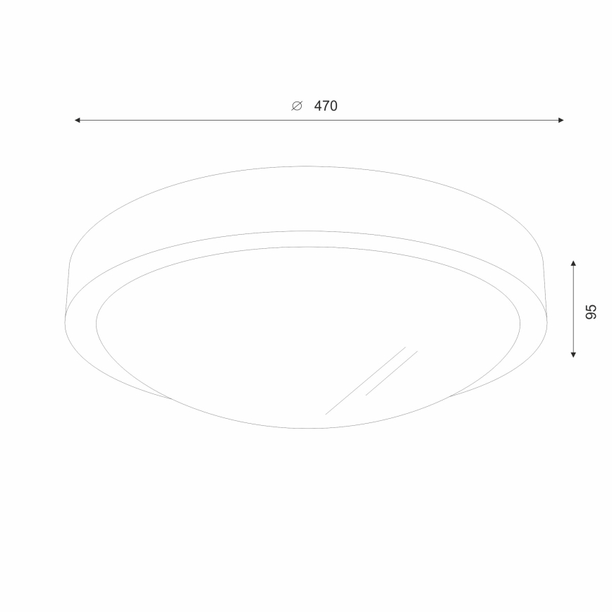 Brilagi - LED Plafoniera CARVALHO SLIM 3xE27/60W/230V quercia diametro 47 cm