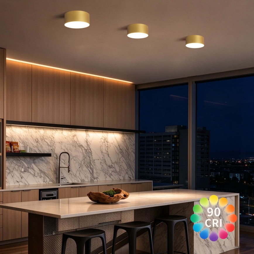BRILAGI - Plafoniera da bagno LED FORIS LED/20W/230V Ø 15 cm dorata IP44