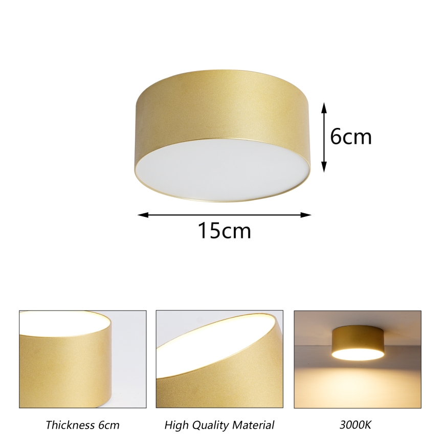 BRILAGI - Plafoniera da bagno LED FORIS LED/20W/230V Ø 15 cm dorata IP44
