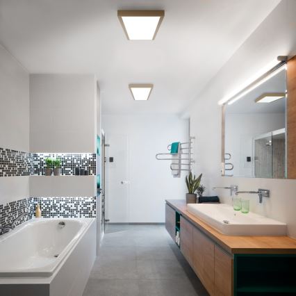 Brilagi - Plafoniera da soffitto per bagno FRAME LED/50W/230V 120x30 cm IP44 beige