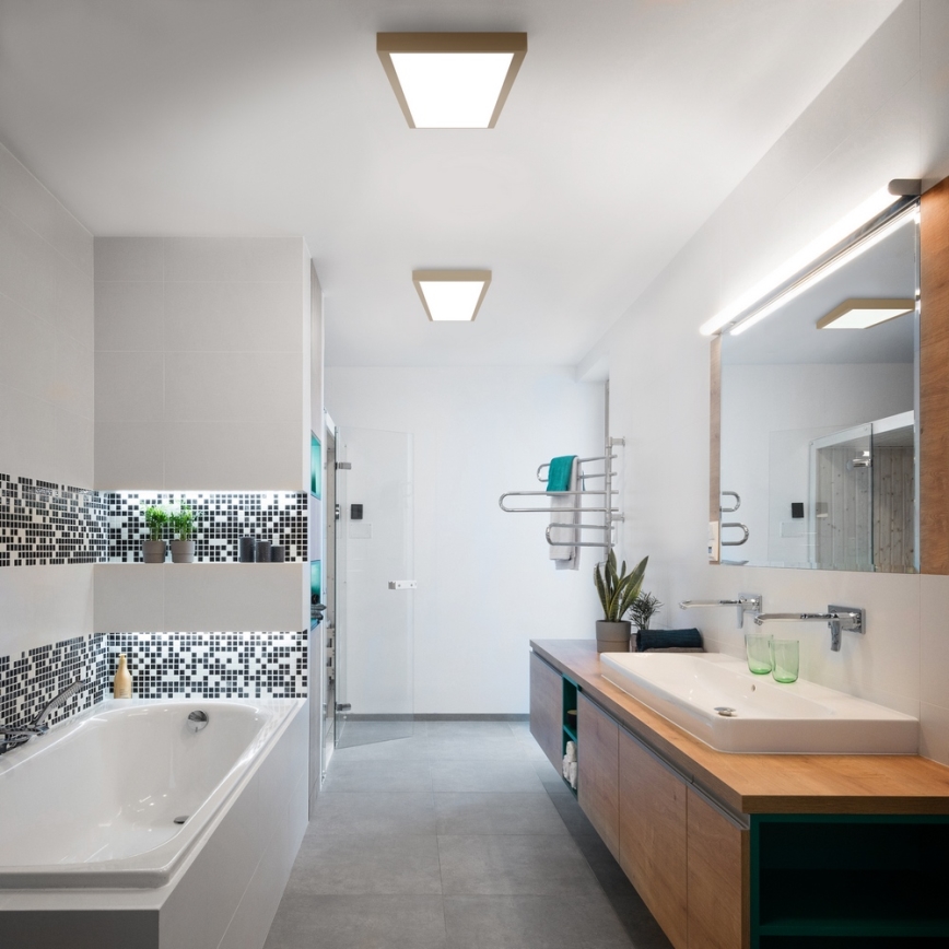 Brilagi - Plafoniera da soffitto per bagno FRAME LED/50W/230V 120x30 cm IP44 beige