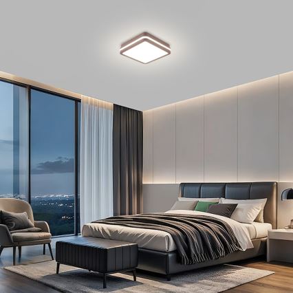 Brilagi - Plafoniera LED da esterno BENE LED/18W/230V 21,5x21,5 cm marrone IP54