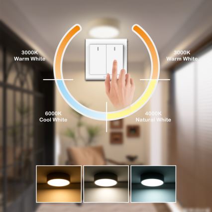 Brilagi - Plafoniera a LED POOL 18W/230V 3000/4500/6000K ø 20 cm beige