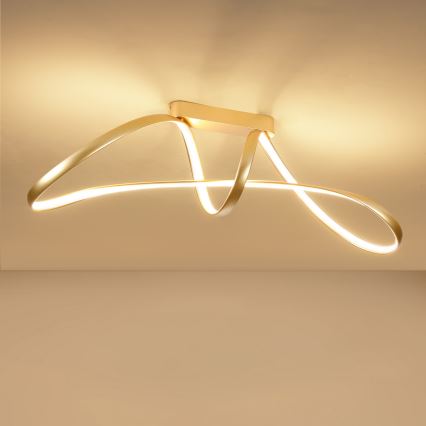 Brilagi - Lampada da soffitto a LED dimmerabile TWISTER LED/60W/230V 3000-6000K dorata + telecomando
