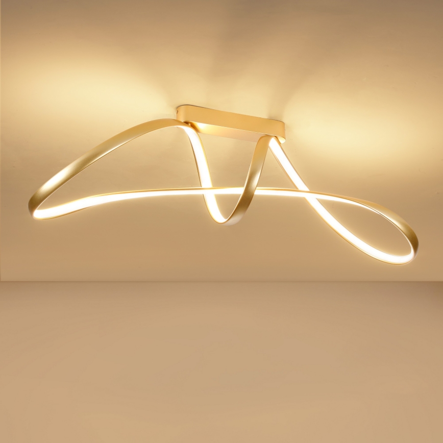 Brilagi - Lampada da soffitto a LED dimmerabile TWISTER LED/60W/230V 3000-6000K dorata + telecomando