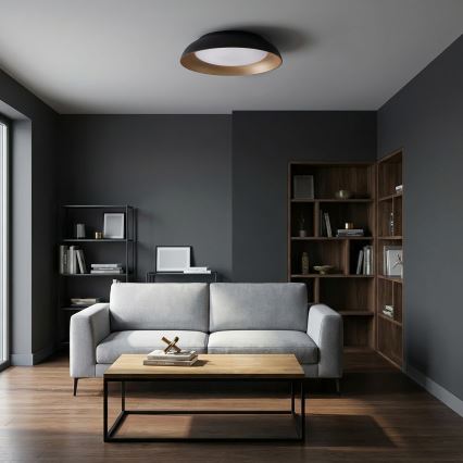 Brilagi - Plafoniera da soffitto dimmerabile ALVA LED/48W/230V 3000-6500K Ø 51 cm nera + telecomando