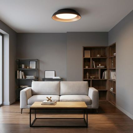 Brilagi - Plafoniera da soffitto dimmerabile ALVA LED/48W/230V 3000-6500K Ø 51 cm nera + telecomando