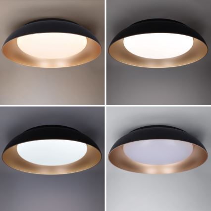 Brilagi - Plafoniera da soffitto dimmerabile ALVA LED/48W/230V 3000-6500K Ø 51 cm nera + telecomando