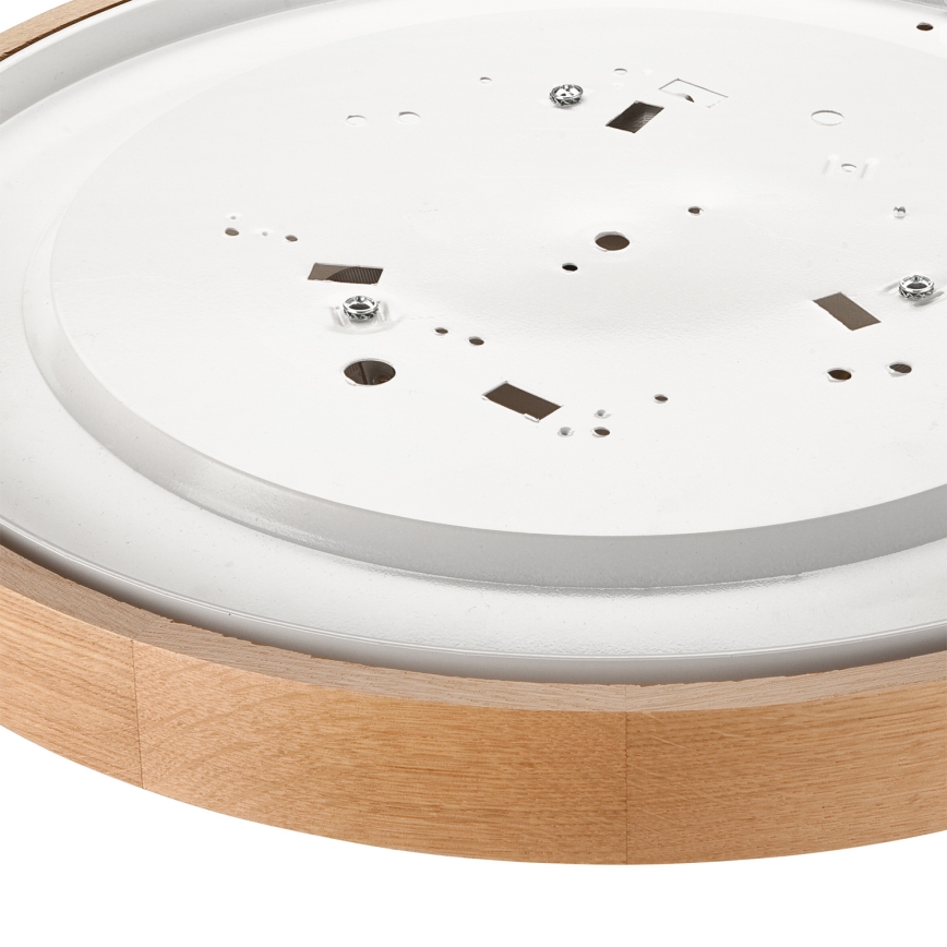 Brilagi - Plafoniera LED RGBW dimmerabile CARVALHO SLIM 3xE27/9W/230V 2700-6500K Wi-Fi rovere Ø 47 cm