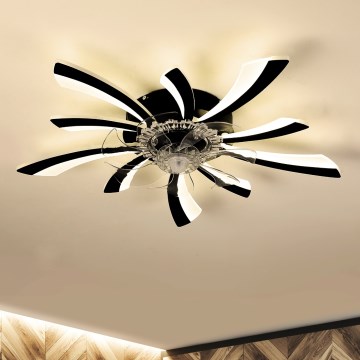 Brilagi - LED Plafoniera dimmerabile con ventilatore LED/50W/230V 3000-6500K nero + telecomando