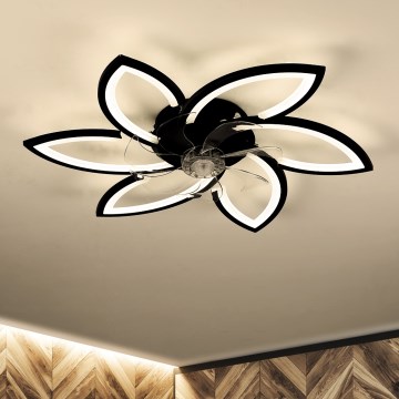 Brilagi - LED Plafoniera dimmerabile con ventilatore LED/50W/230V 3000-6500K nero + telecomando