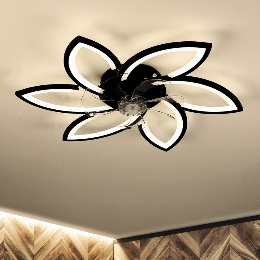 Brilagi - LED Plafoniera dimmerabile con ventilatore LED/50W/230V 3000-6500K nero + telecomando