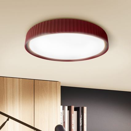 Brilagi - Plafoniera LED dimmerabile LUCIA LED/48W/230V 3000-6500K Ø 41 cm rosso + telecomando