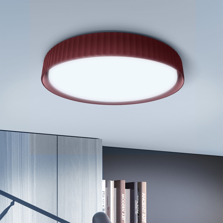 Brilagi - Plafoniera LED dimmerabile LUCIA LED/48W/230V 3000-6500K Ø 41 cm rosso + telecomando
