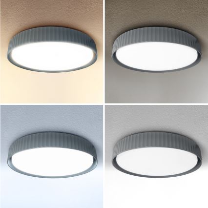 Brilagi - Plafoniera LED dimmerabile LUCIA LED/60W/230V 3000-6500K Ø 59 cm grigia + telecomando