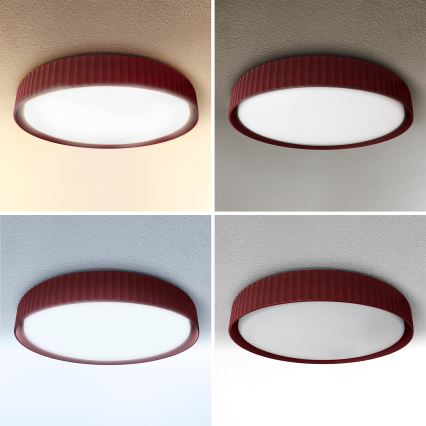 Brilagi - Plafoniera dimmerabile LED LUCIA LED/60W/230V 3000-6500K Ø 59 cm rossa + telecomando