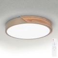 BRILAGI - LED Plafoniera dimmerabile PILANA LED/48W/230V 3000-6500K rovere/beige Ø 40 cm + telecomando
