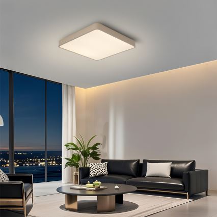 Brilagi - Plafoniera LED dimmerabile POOL 36W/230V 3000-6000K 40x40 cm beige + telecomando