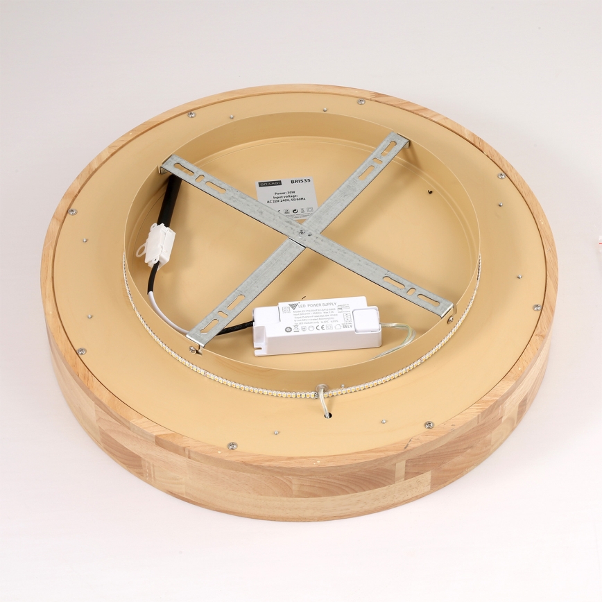 Brilagi - Plafoniera LED FALCON WOOD LED/30W/230V 3000/4000/6000K Ø 45 cm in legno