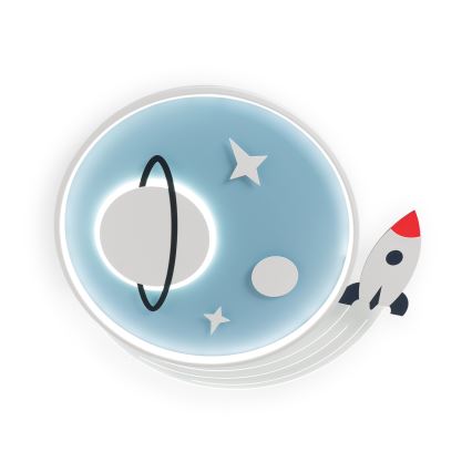 Brilagi - Plafoniera LED per cameretta STARSHIP LED/64W/230V 3000/4500/6000K blu