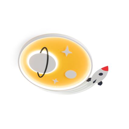 Brilagi - Plafoniera LED per bambini STARSHIP LED/64W/230V 3000/4500/6000K gialla