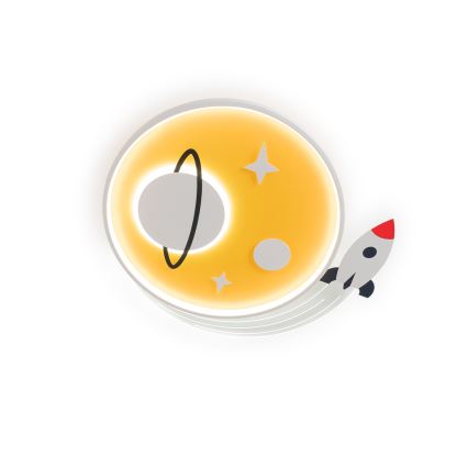 Brilagi - Plafoniera LED per bambini STARSHIP LED/64W/230V 3000/4500/6000K gialla