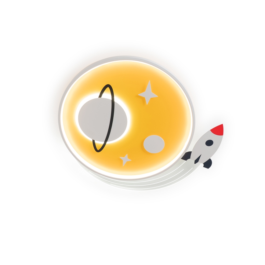 Brilagi - Plafoniera LED per bambini STARSHIP LED/64W/230V 3000/4500/6000K gialla