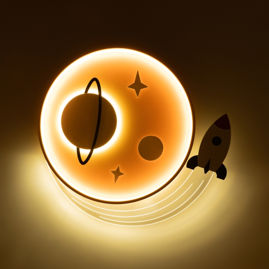 Brilagi - Plafoniera LED per bambini STARSHIP LED/64W/230V 3000/4500/6000K gialla
