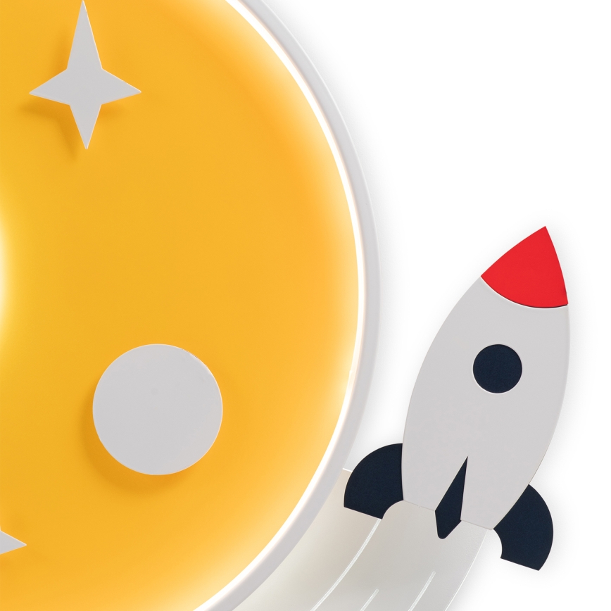 Brilagi - Plafoniera LED per bambini STARSHIP LED/64W/230V 3000/4500/6000K gialla