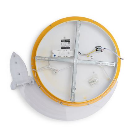 Brilagi - Plafoniera LED per bambini STARSHIP LED/64W/230V 3000/4500/6000K gialla