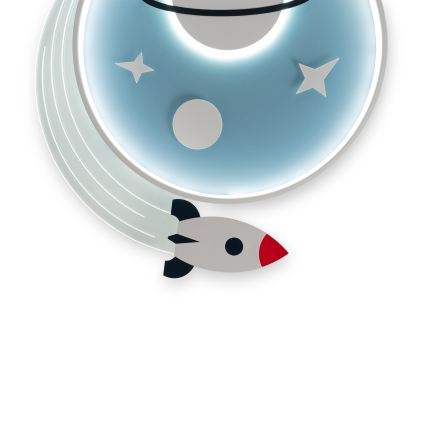 Brilagi -LED Plafoniera per bambini STARSHIP LED/64W/230V 3000/4500K blu