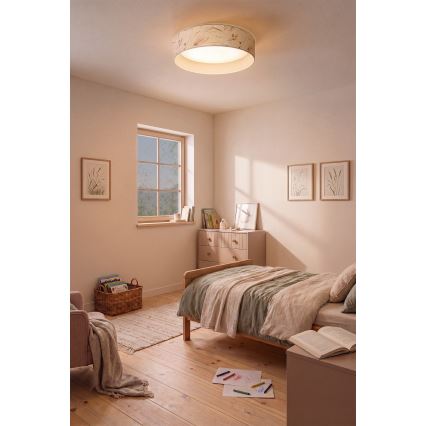 Brilagi - Plafoniera LED VELVET SIMPLE LED/36W/230V 3000K Ø 55 cm bianco/motivo floreale