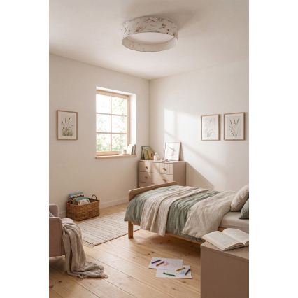 Brilagi - Plafoniera LED VELVET SIMPLE LED/36W/230V 3000K Ø 55 cm bianco/motivo floreale