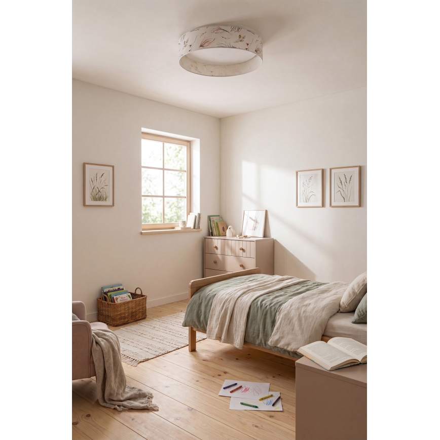 Brilagi - Plafoniera LED VELVET SIMPLE LED/36W/230V 3000K Ø 55 cm bianco/motivo floreale