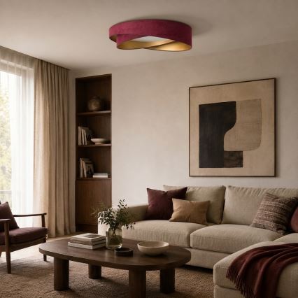 BRILAGI - Plafoniera LED VELVET TWIST LED/24W/230V 4000K Ø 55 cm bordeaux/oro