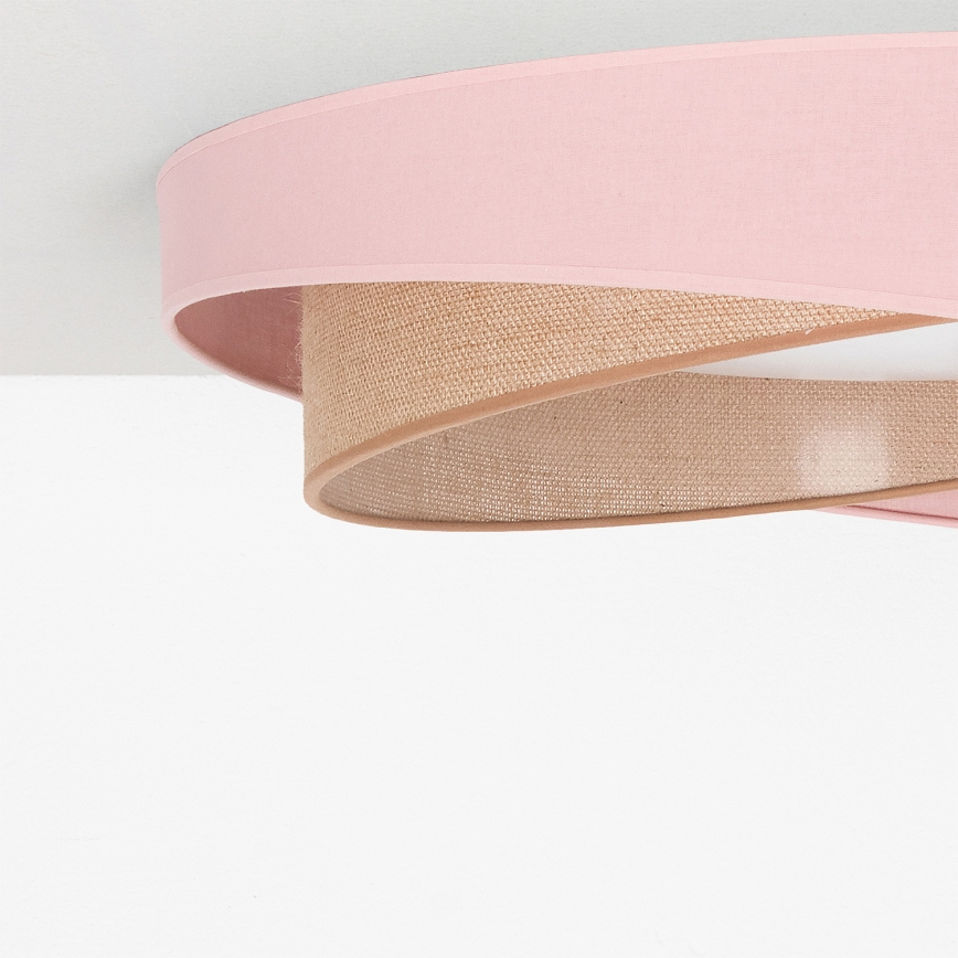 BRILAGI - plafoniera LED VELVET TWIST LED/24W/230V 4000K Ø 55 cm rosa/beige